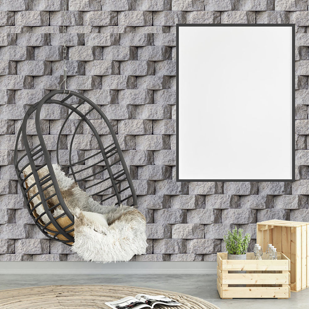3D Realistic Stone Wall Stickers for Home Decor