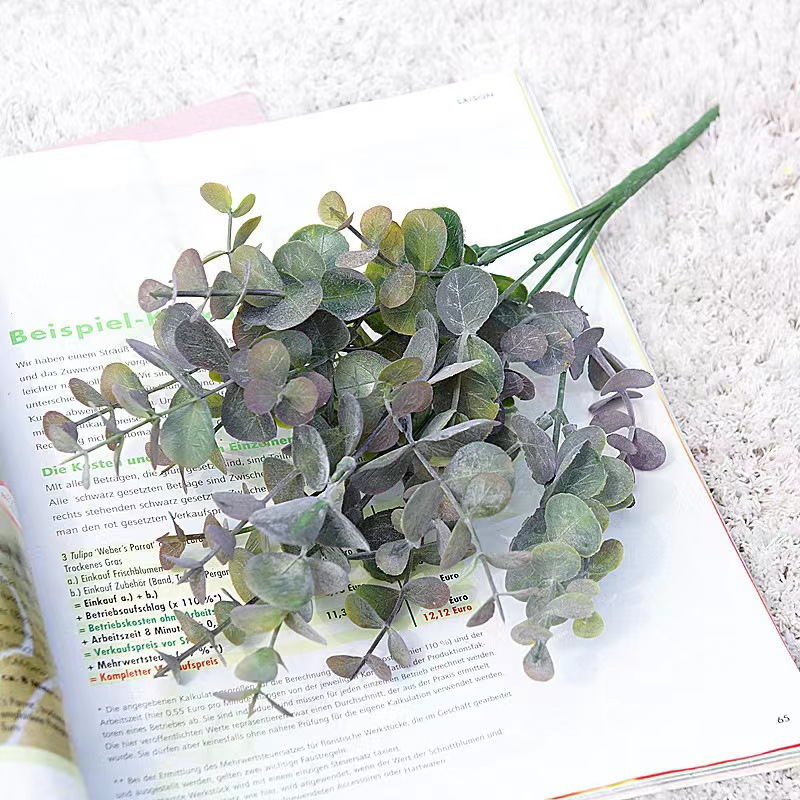 Artificial Eucalyptus Plastic Leaves for Home Decor