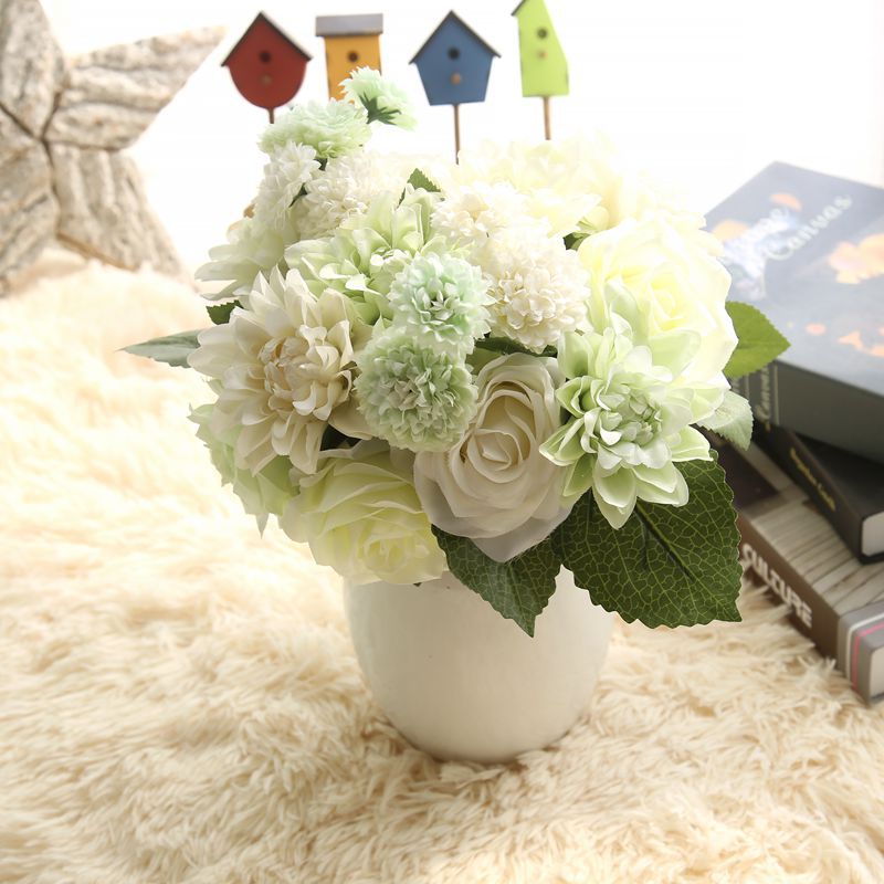 Dahlia Rose Bouquet Artificial Flower Home Decor