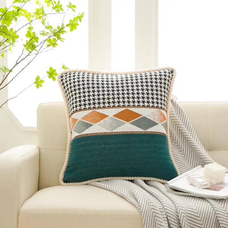 Chenille Throw Pillowcase for Home Decor (19.69in)