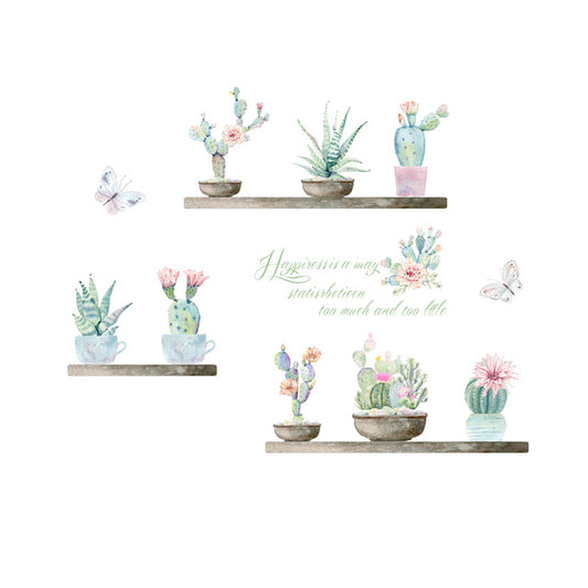 Self-Adhesive Cactus Wall Stickers for Home Decor