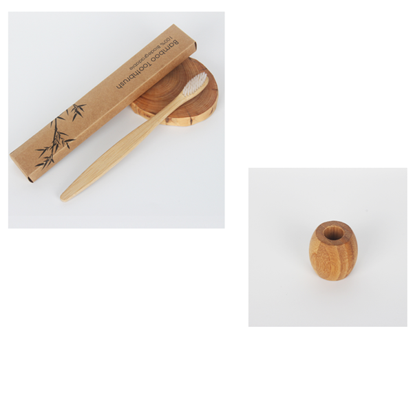 Creative Wooden Bamboo Toothbrush Holder for Home Decor