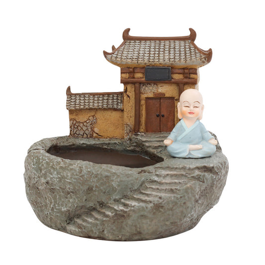 Succulent Plant Home Decor with Mini Monk Planter