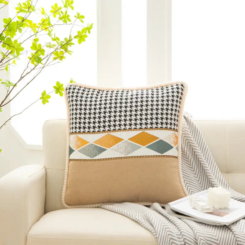 Chenille Throw Pillowcase for Home Decor (19.69in)