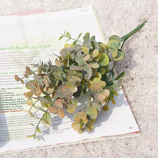 Artificial Eucalyptus Plastic Leaves for Home Decor