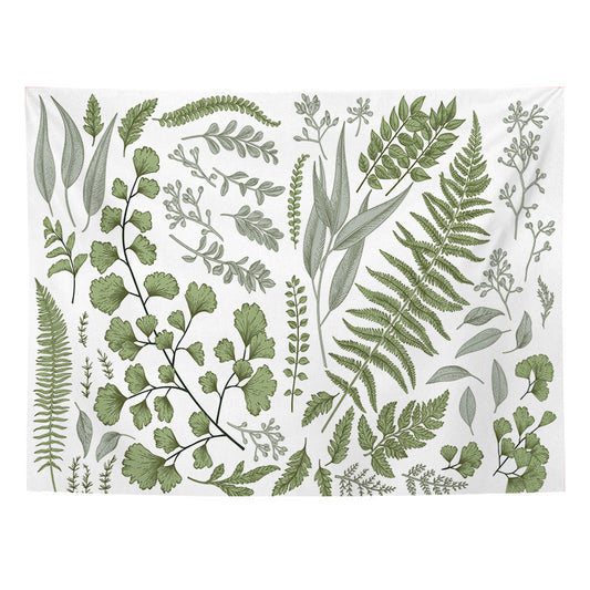 Botanical Polyester Fabric Tapestry for Home Decor