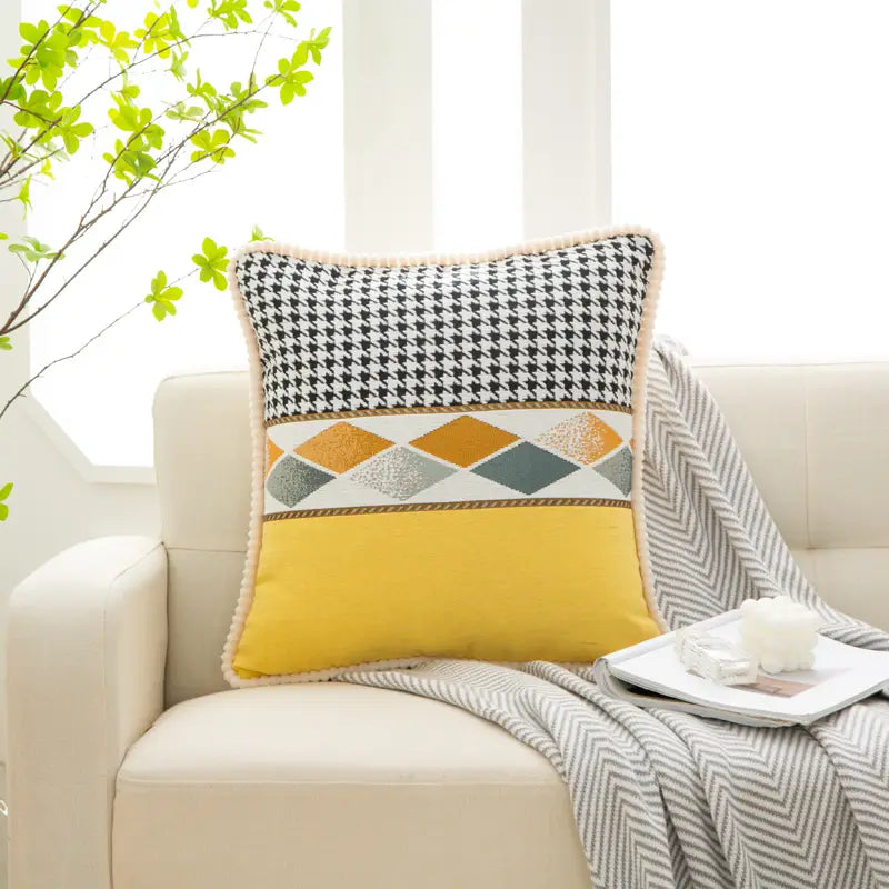 Chenille Throw Pillowcase for Home Decor (19.69in)