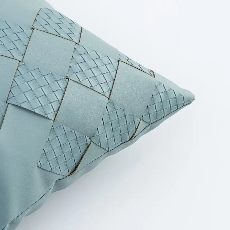 Imitation Leather Woven Pillowcase for Home Decor