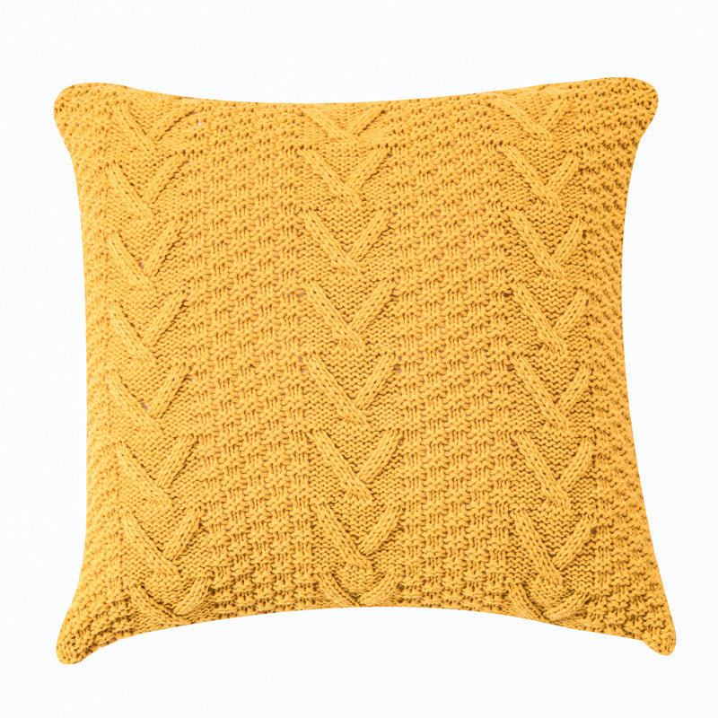V-Shaped Knitted Pillow Cover for Home Decor