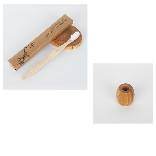 Creative Wooden Bamboo Toothbrush Holder for Home Decor