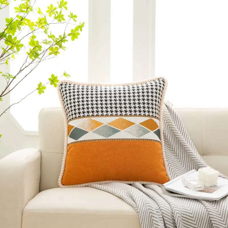 Chenille Throw Pillowcase for Home Decor (19.69in)
