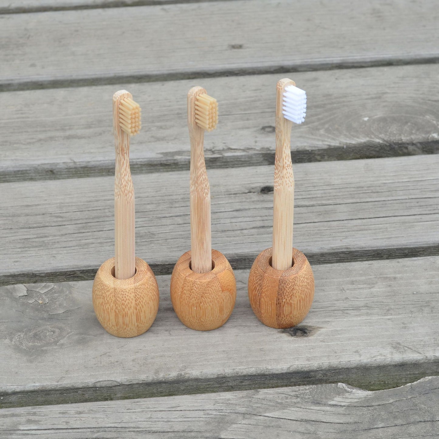 Creative Wooden Bamboo Toothbrush Holder for Home Decor