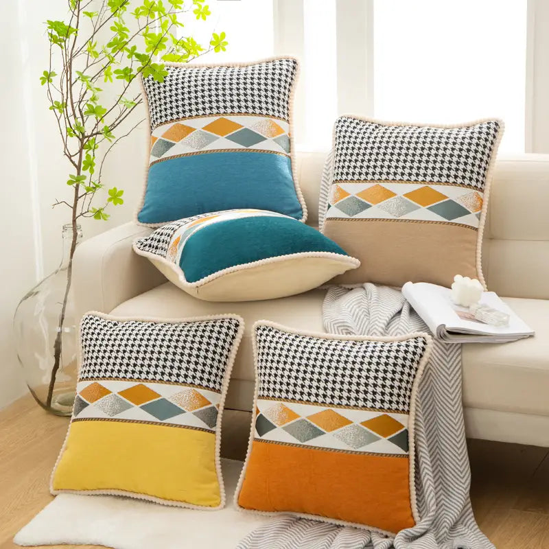 Chenille Throw Pillowcase for Home Decor (19.69in)