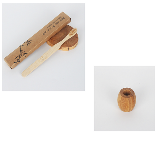 Creative Wooden Bamboo Toothbrush Holder for Home Decor