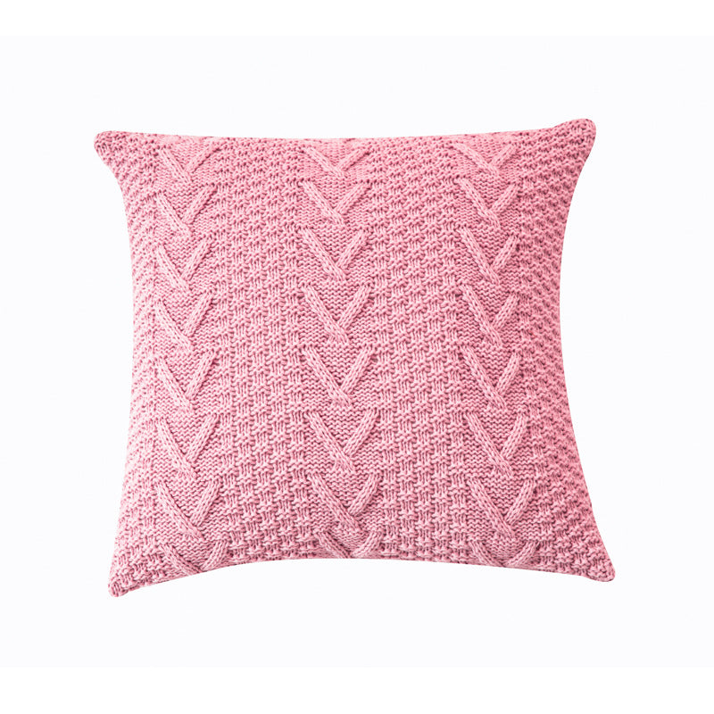 V-Shaped Knitted Pillow Cover for Home Decor